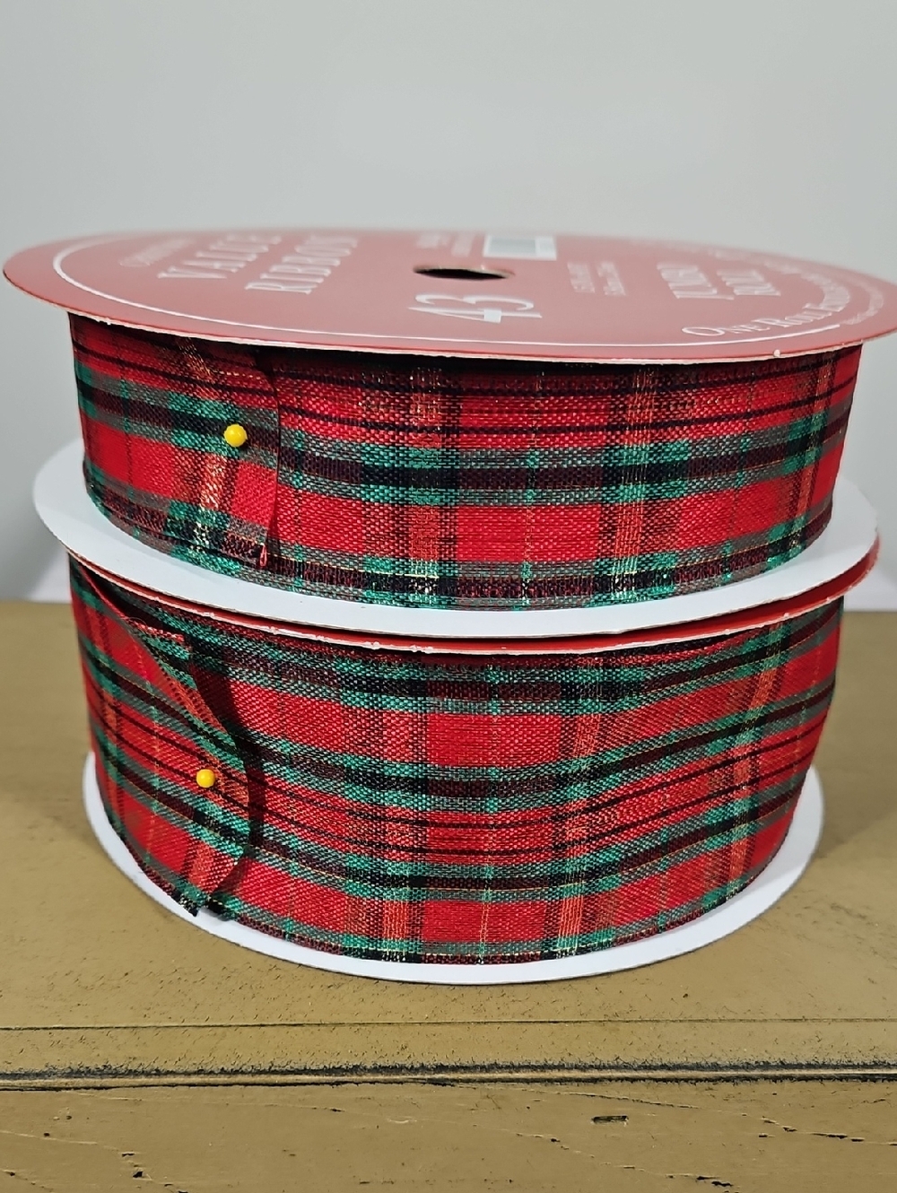 Plaid Wired Ribbon Bundle